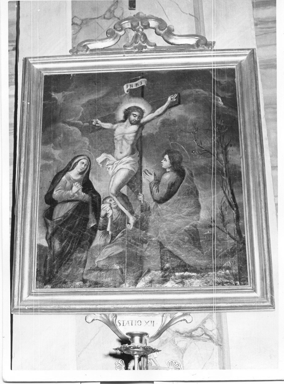 stazione XII: Gesù innalzato e morto in croce (dipinto, elemento d'insieme) - ambito Italia centrale (sec. XVIII)