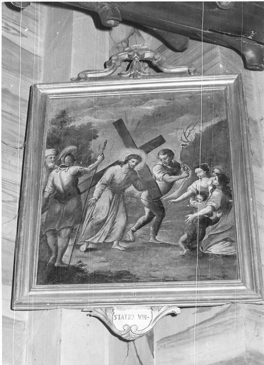 stazione VIII: Gesù consola le donne di Gerusalemme (dipinto, elemento d'insieme) - ambito Italia centrale (sec. XVIII)
