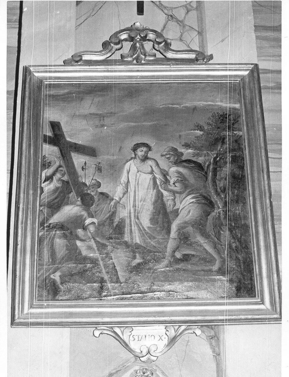 stazione X: Gesù spogliato e abbeverato di fiele (dipinto, elemento d'insieme) - ambito Italia centrale (sec. XVIII)