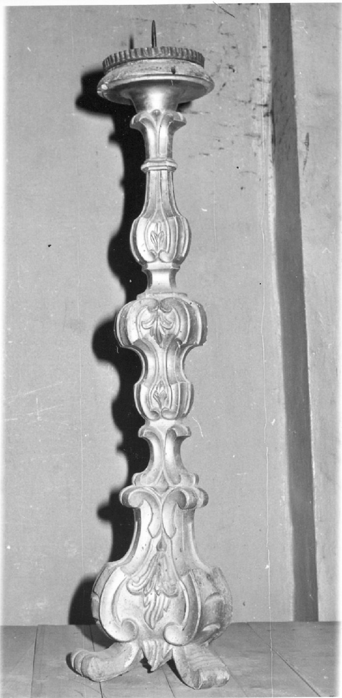candeliere d'altare, opera isolata - bottega umbra (sec. XVIII)