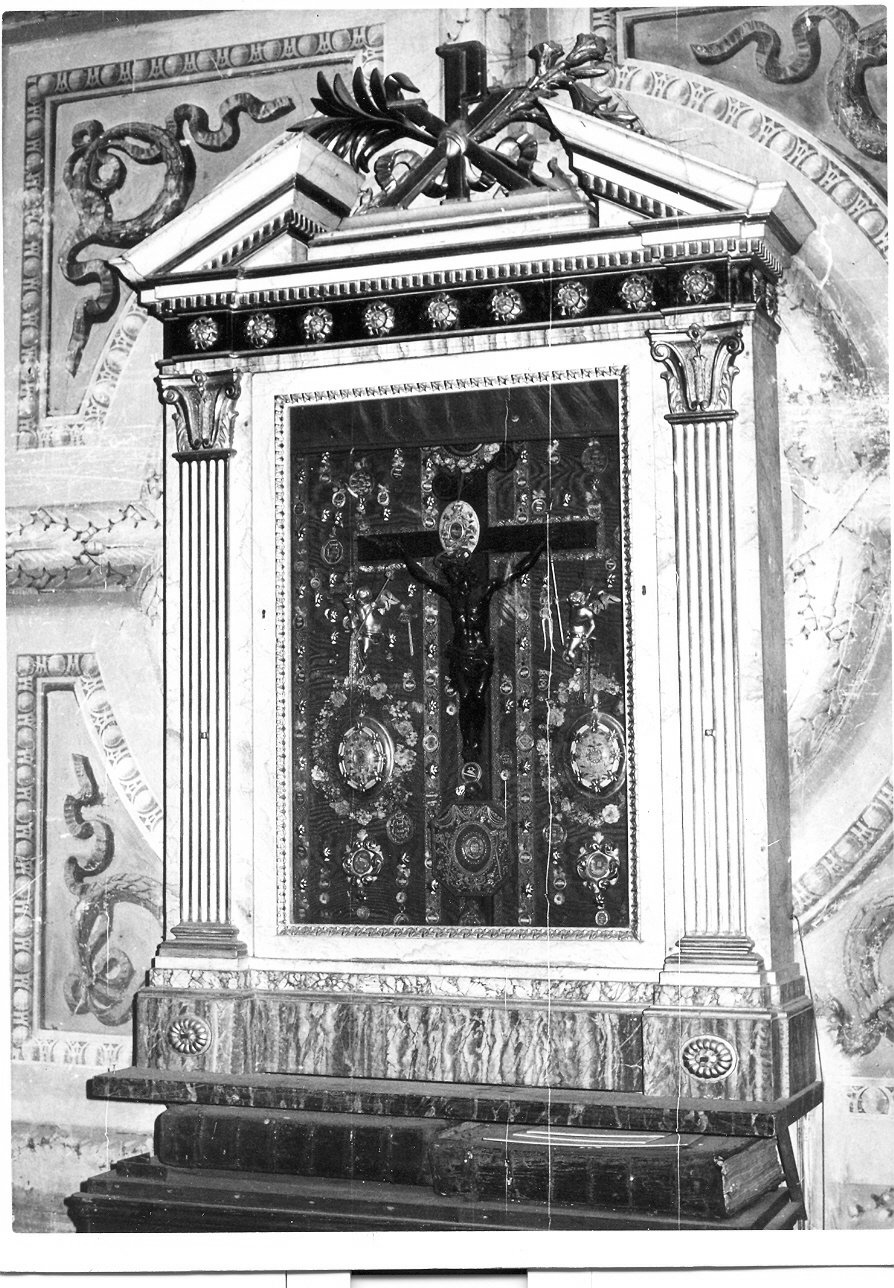 mostra di edicola, elemento d'insieme - bottega Italia centrale (sec. XIX)