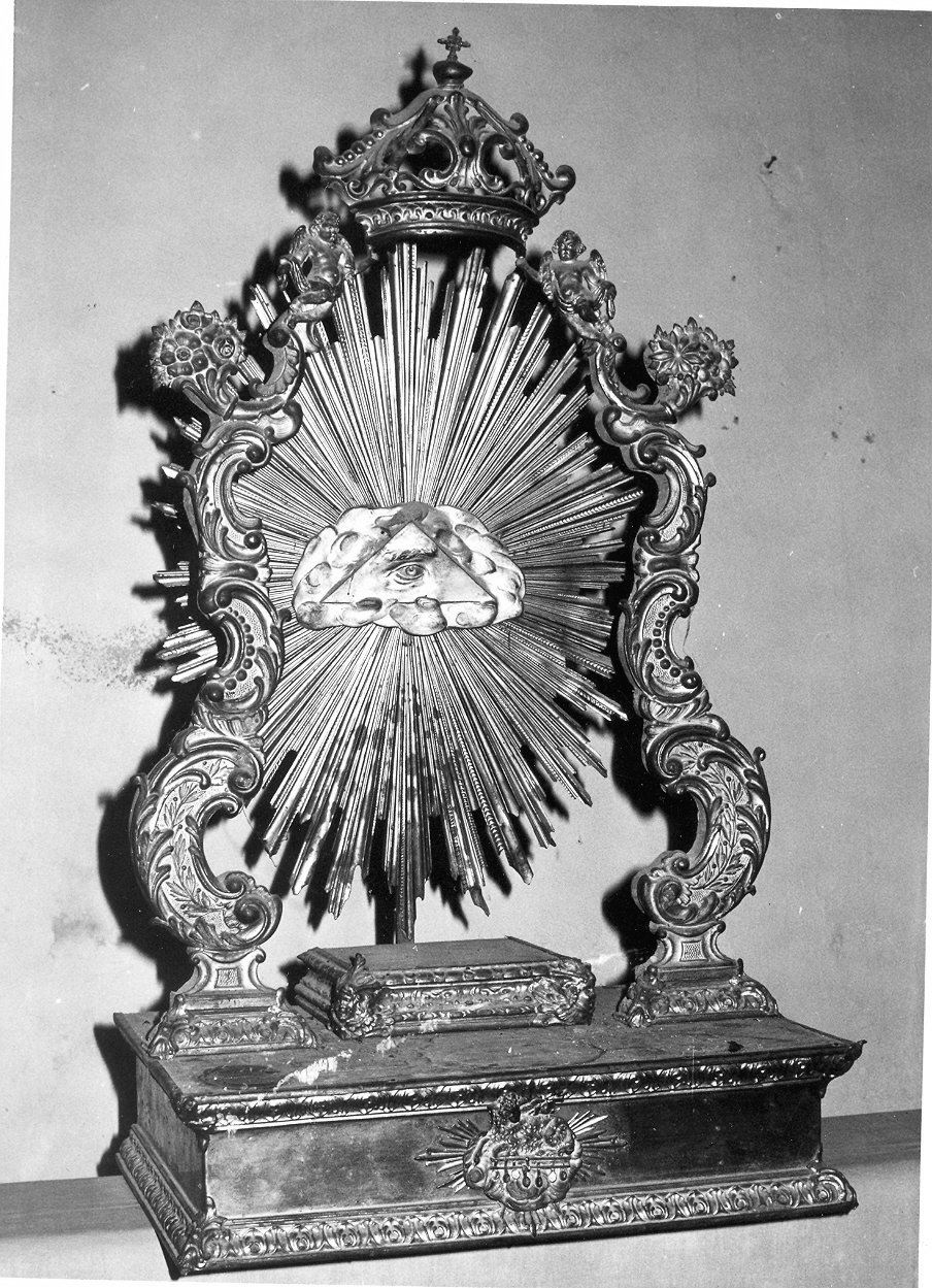 tronetto per esposizione eucaristica, opera isolata - bottega umbra (sec. XIX)