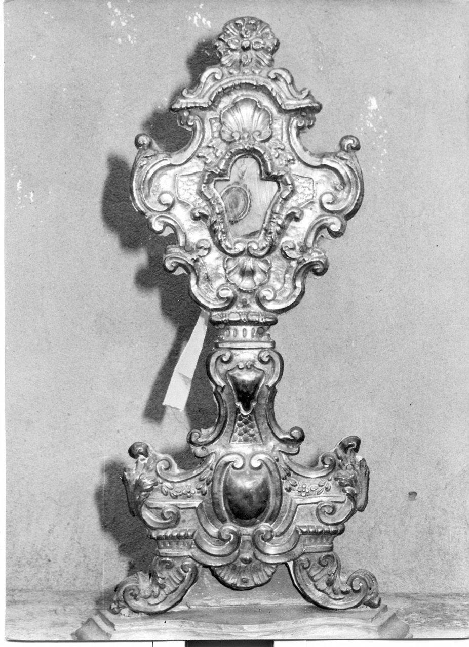 reliquiario - a ostensorio, opera isolata - bottega Italia centrale (sec. XVIII)