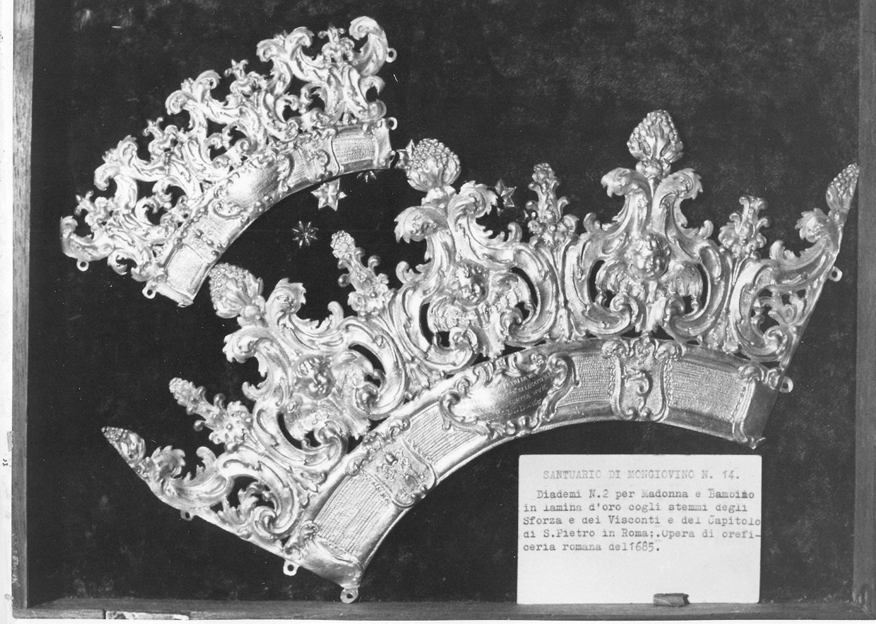 corona di immagine sacra, opera isolata di Giardini Giovanni (attribuito) (sec. XVII)