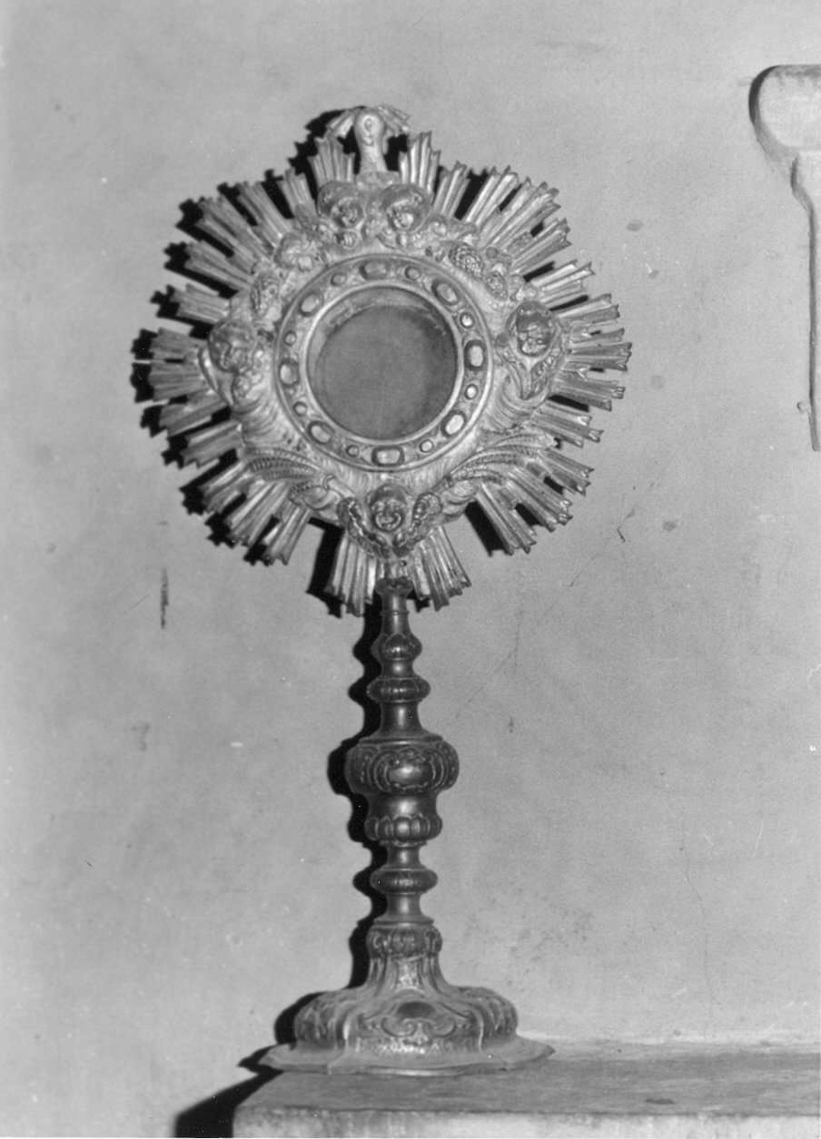 ostensorio - a raggiera, opera isolata - bottega Italia centrale (sec. XVIII)