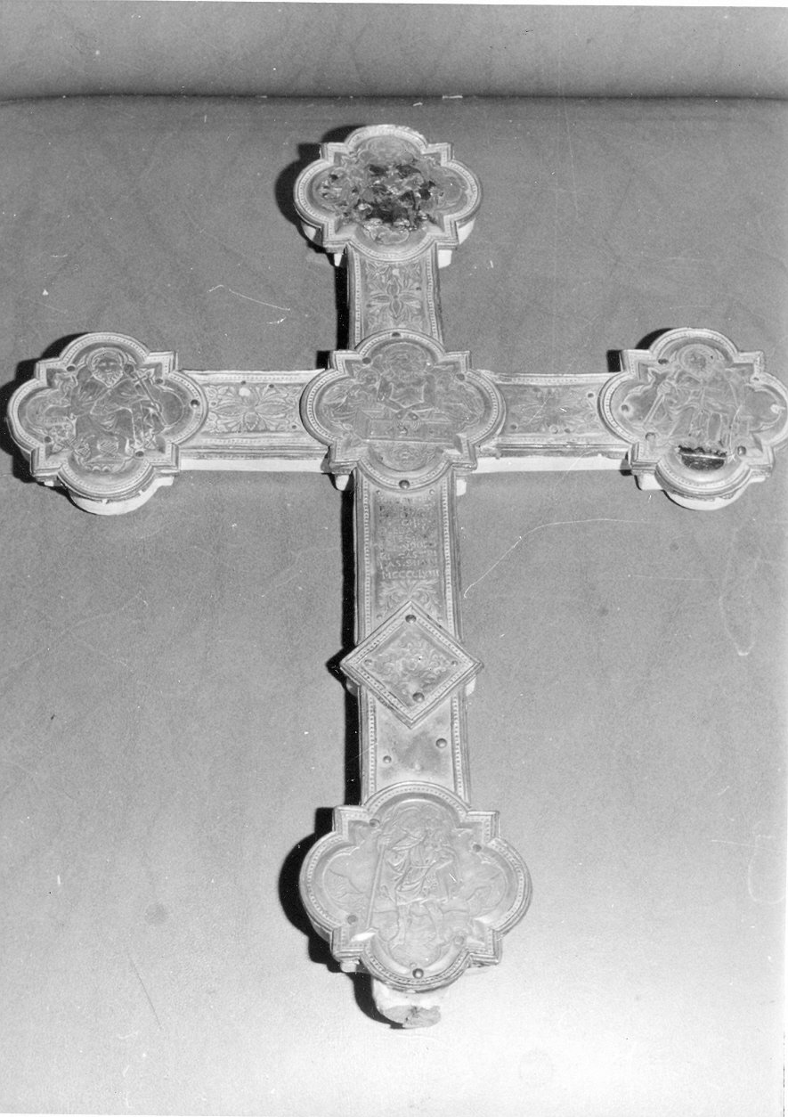 croce processionale, opera isolata - bottega Italia centrale (sec. XV)