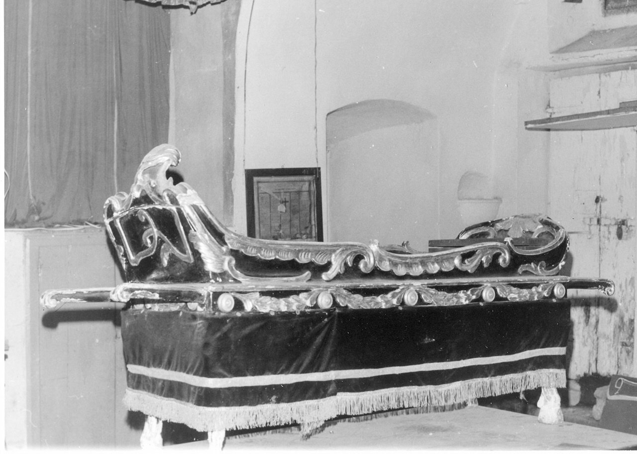 cataletto, opera isolata - bottega Italia centrale (sec. XVIII)