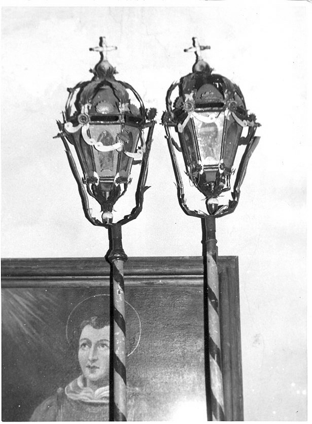 lanterna processionale, opera isolata - bottega Italia centrale (sec. XVIII)