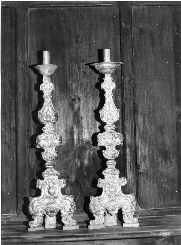 candeliere, coppia - bottega umbra (sec. XVIII)