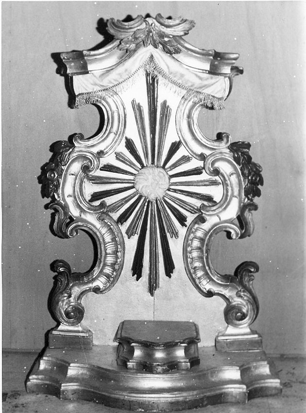 tronetto per esposizione eucaristica, opera isolata - bottega umbra (sec. XVIII)