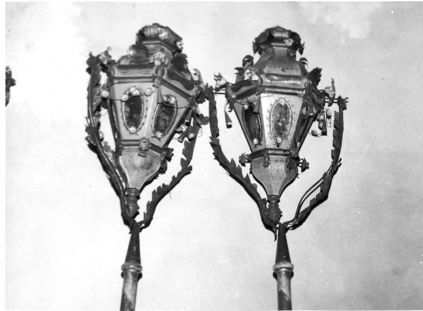 lanterna processionale, coppia - bottega Italia centrale (sec. XVIII)