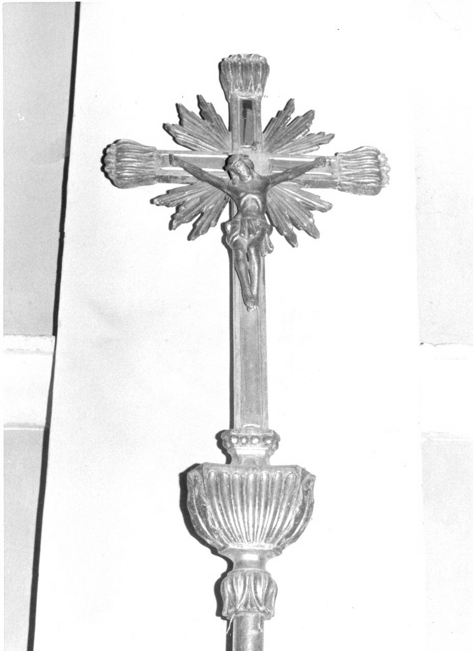 croce processionale, opera isolata - bottega Italia centrale (sec. XVIII)