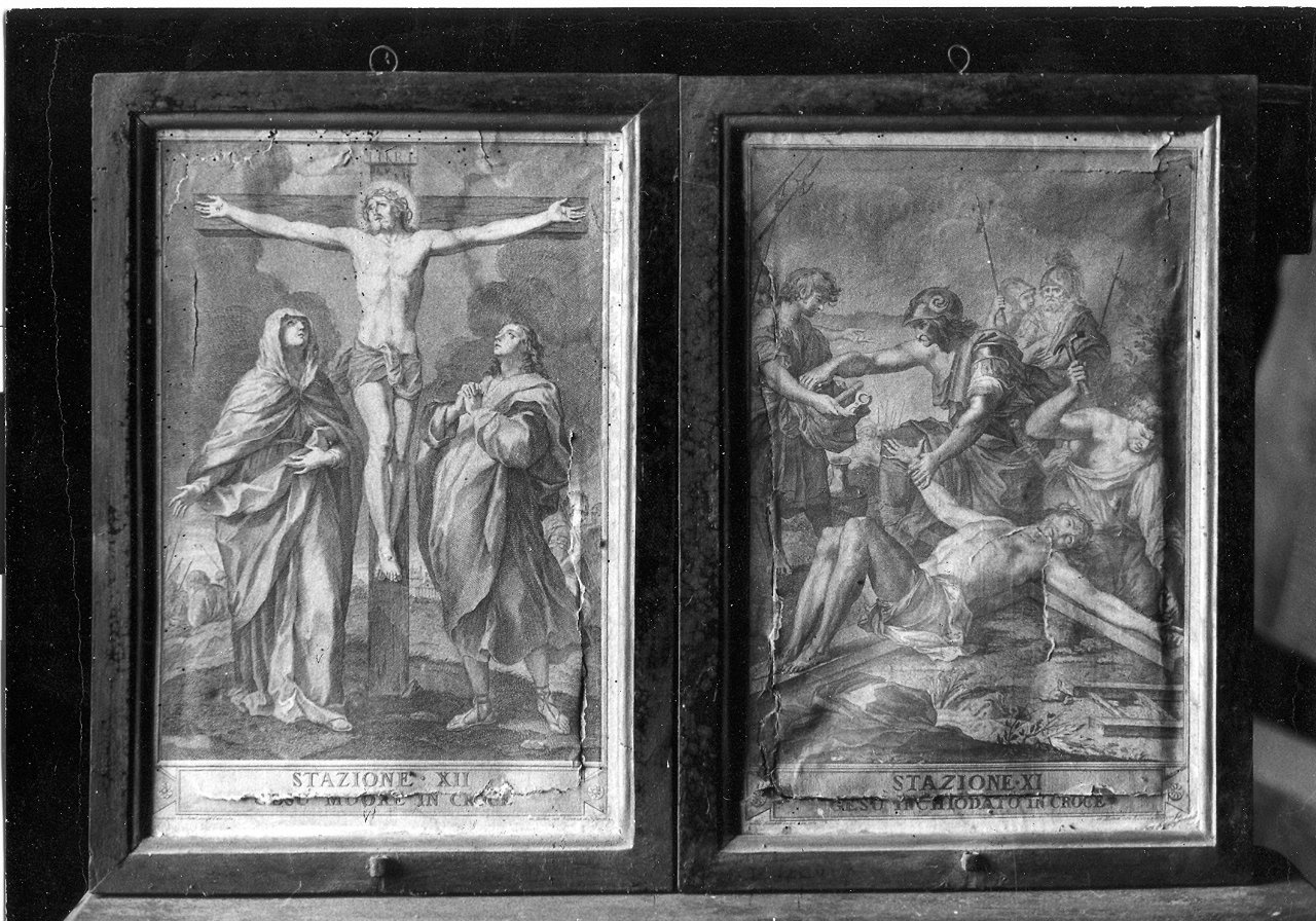 stazione XI: Gesù inchiodato alla croce (Via Crucis, elemento d'insieme) - ambito Italia centrale (sec. XVIII)