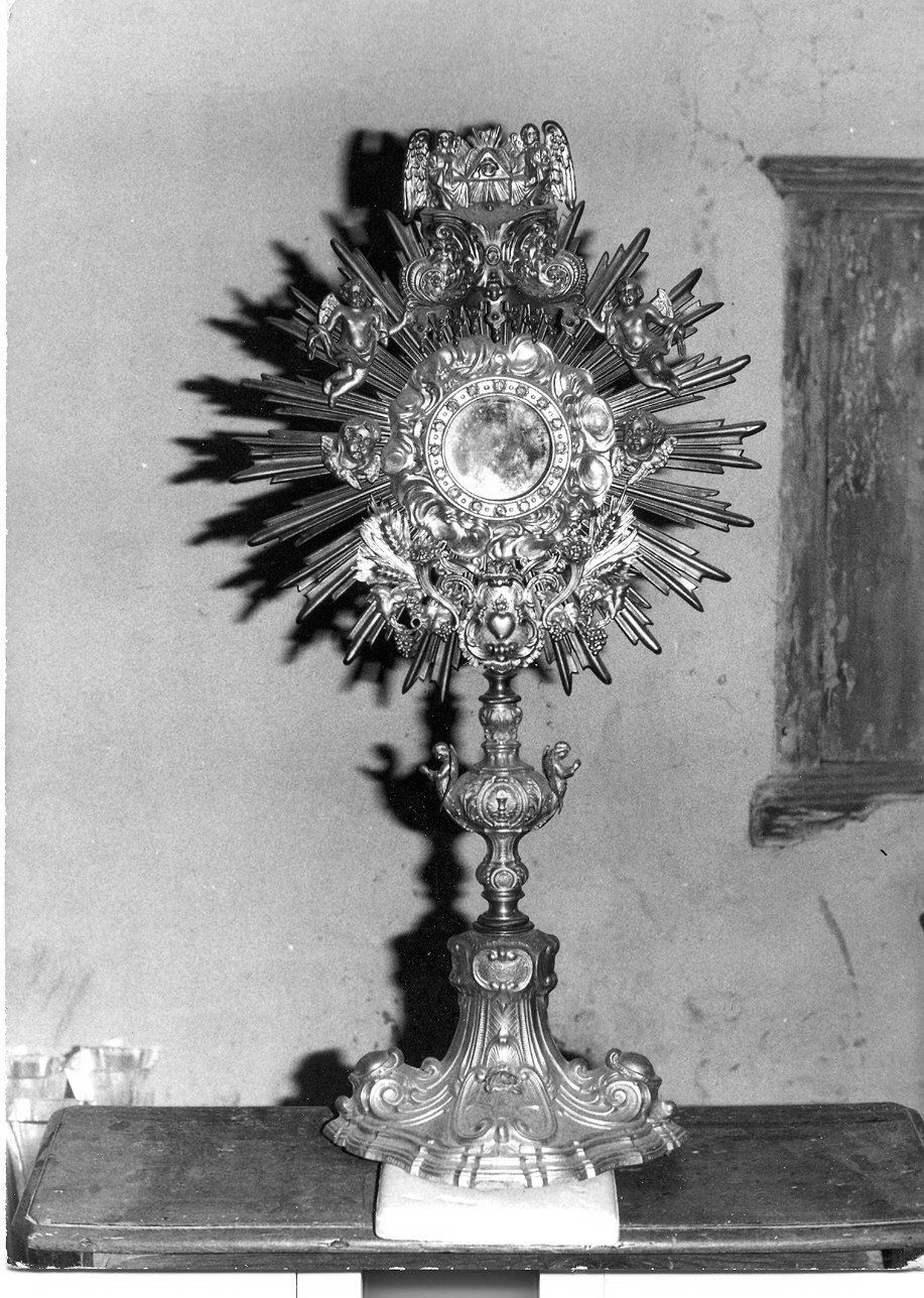 ostensorio - a raggiera, opera isolata - bottega Italia centrale (sec. XVIII)