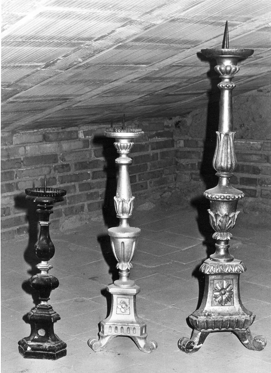 candeliere d'altare, opera isolata - bottega umbra (sec. XVIII)