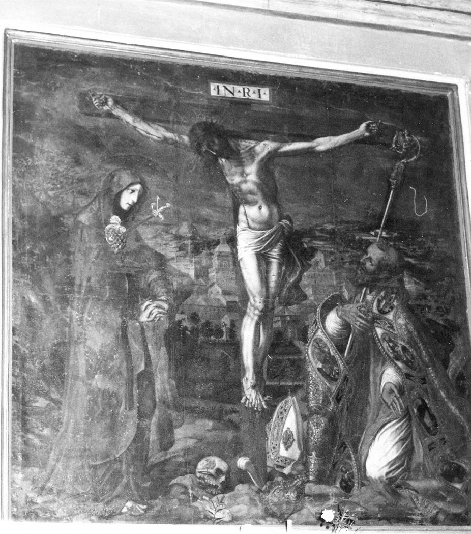 crocifissione di Cristo (dipinto, opera isolata) - ambito Italia centrale (fine sec. XVII)
