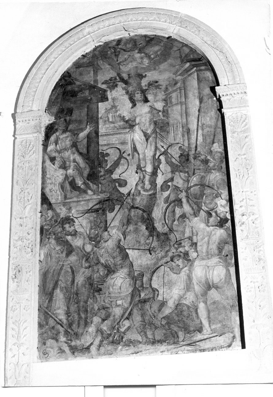 martirio di San Sebastiano (dipinto, opera isolata) - ambito Italia centrale (fine sec. XVI)