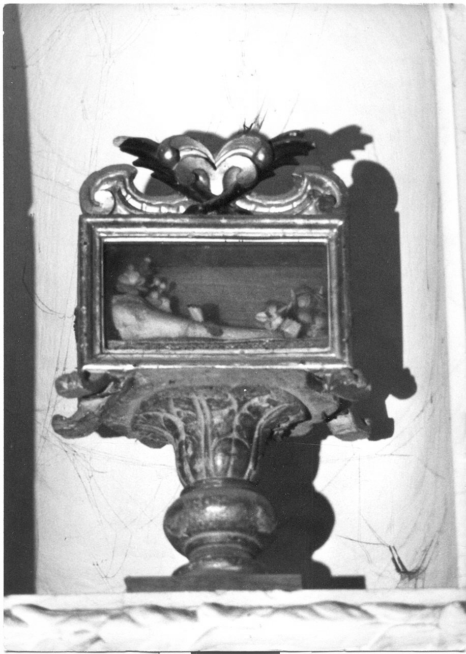 reliquiario a teca - a urna, opera isolata - bottega Italia centrale (sec. XVII)