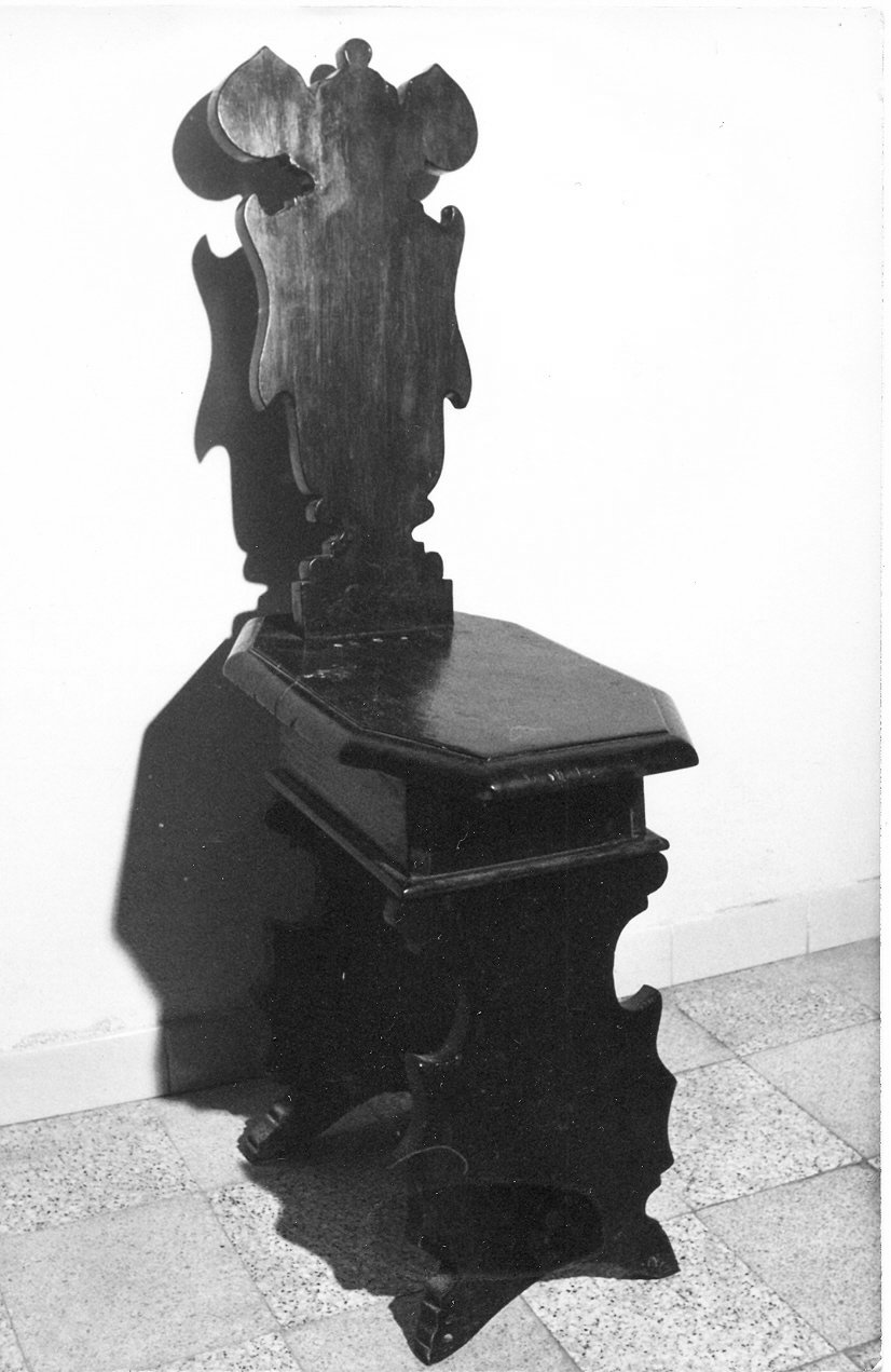sgabello, opera isolata - bottega umbra (sec. XVII)