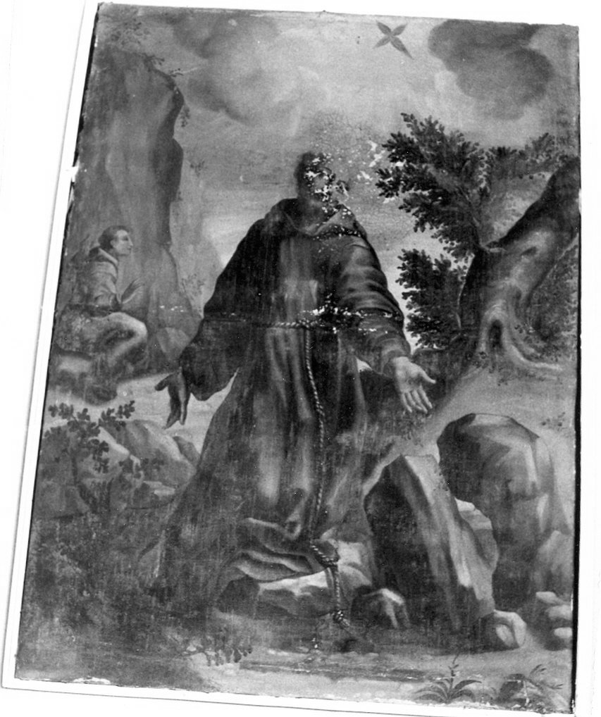 San Francesco d'Assisi riceve le stimmate (dipinto, opera isolata) - ambito umbro (sec. XVIII)