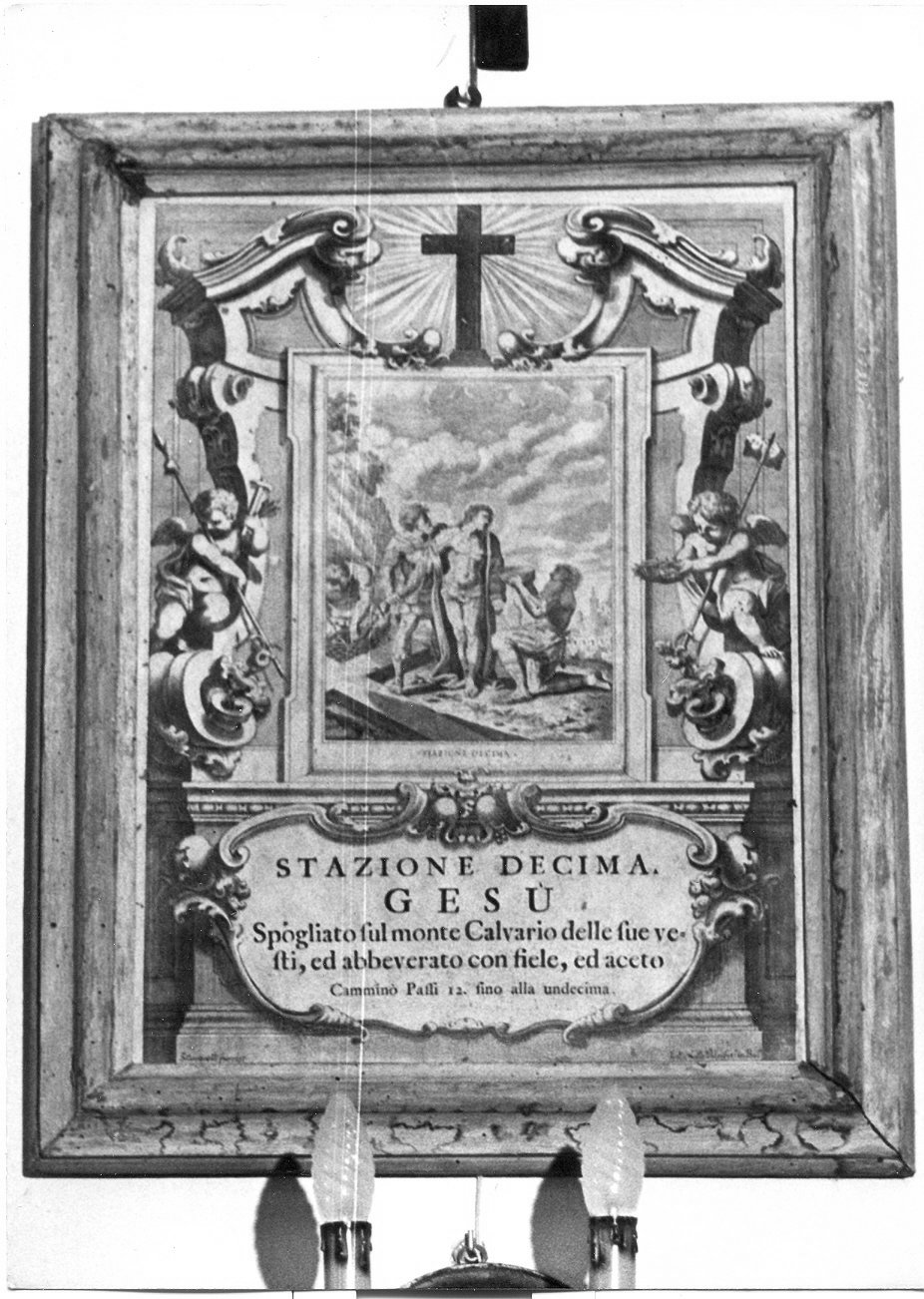 stazione X: Gesù spogliato e abbeverato di fiele (Via Crucis, elemento d'insieme) - ambito Italia centrale (sec. XVIII)