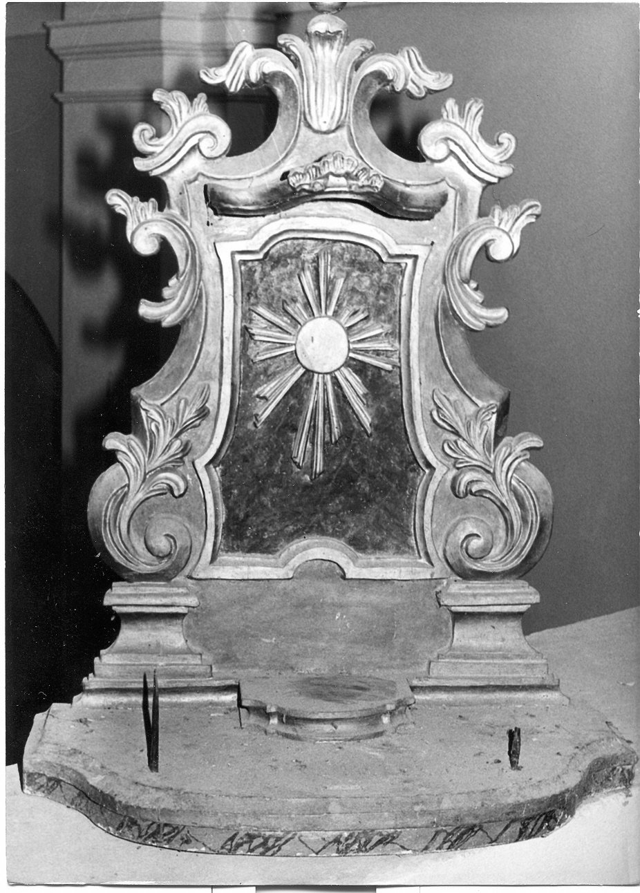 tronetto per esposizione eucaristica, opera isolata - bottega Italia centrale (sec. XVII)