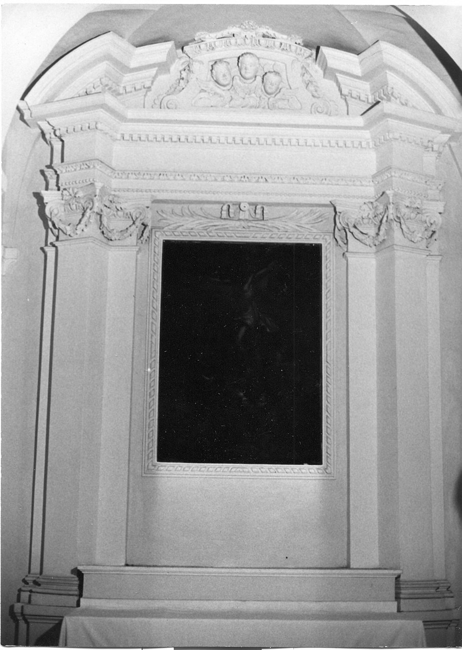 mostra d'altare, insieme - bottega Italia centrale (fine sec. XVII)