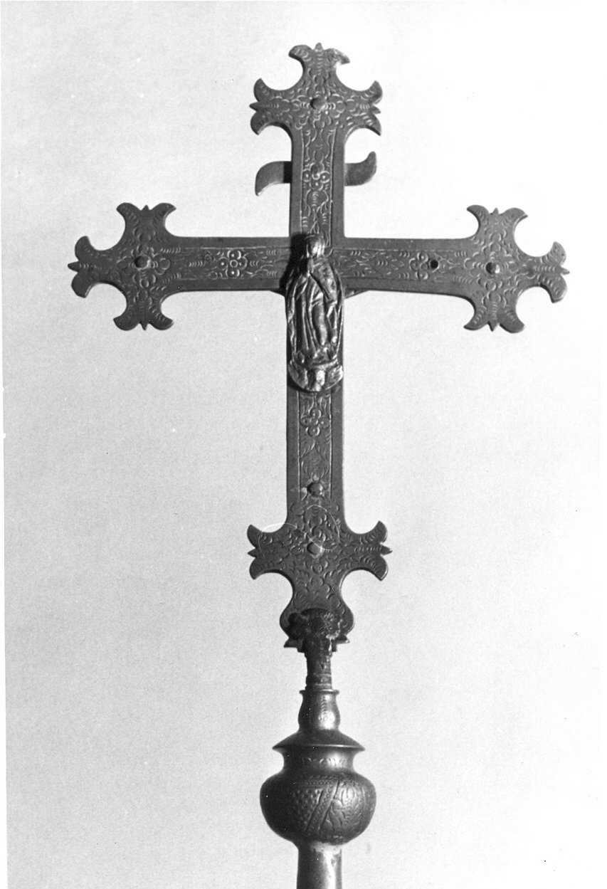 croce processionale, opera isolata - bottega Italia centrale (sec. XVII)