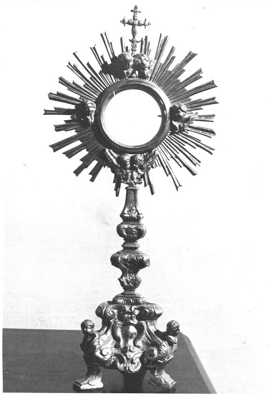 ostensorio - a raggiera, opera isolata - bottega Italia centrale (sec. XVIII)