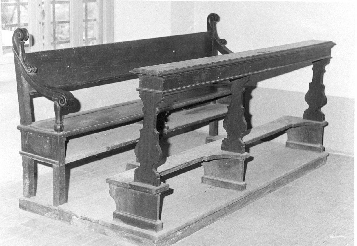 panca con inginocchiatoio, opera isolata - bottega umbra (sec. XVIII)