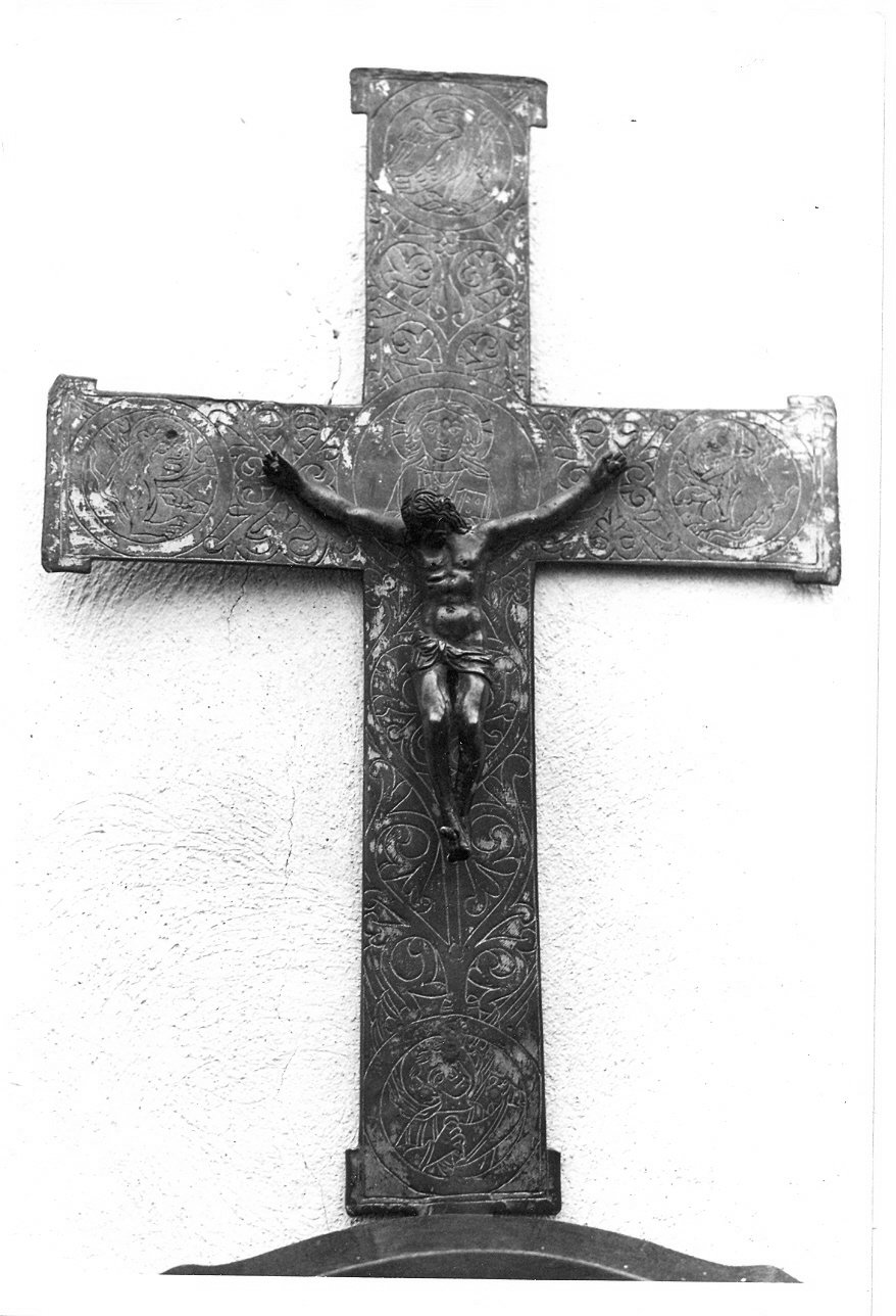 croce processionale, opera isolata - bottega umbra (sec. XIV)