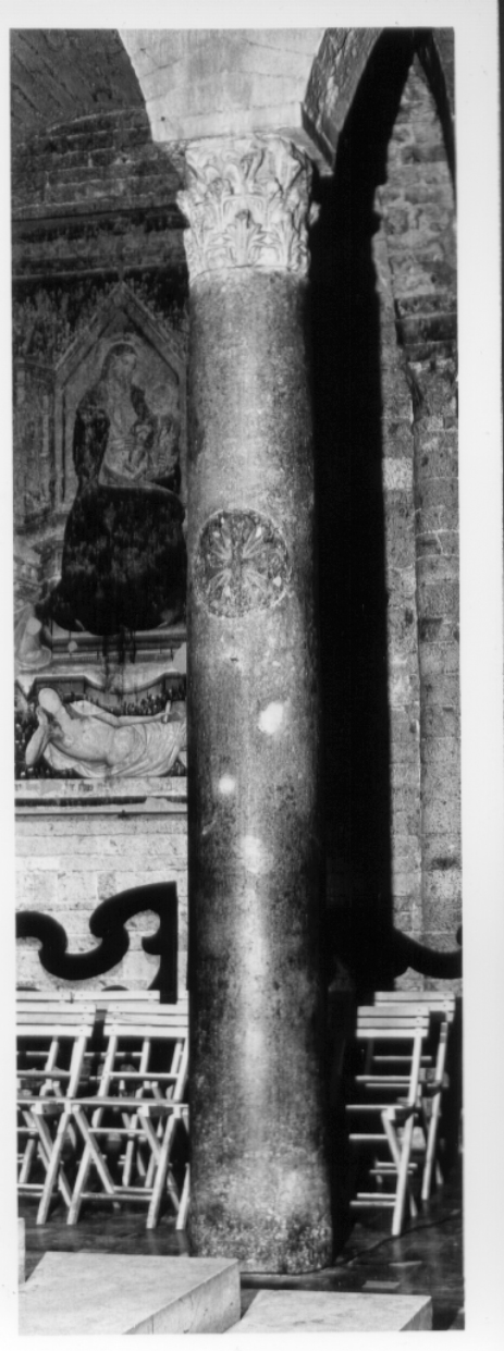 colonna, elemento d'insieme - bottega Italia centrale (sec. VI)