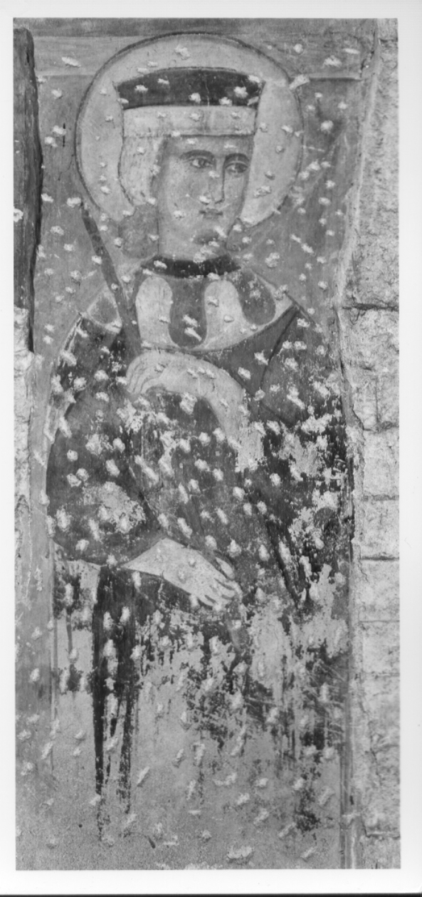 Santo martire (dipinto, complesso decorativo) - ambito umbro (prima metà sec. XIV)