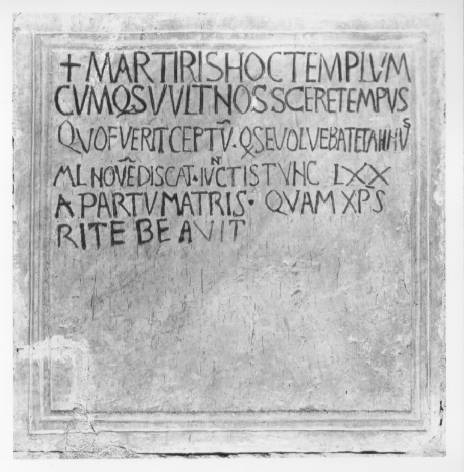 lapide commemorativa, opera isolata - bottega umbra (sec. XI)