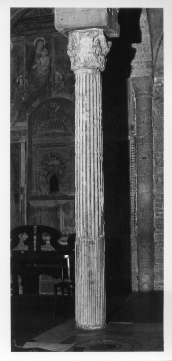 colonna, elemento d'insieme - bottega Italia centrale (secc. VIII/ IX)