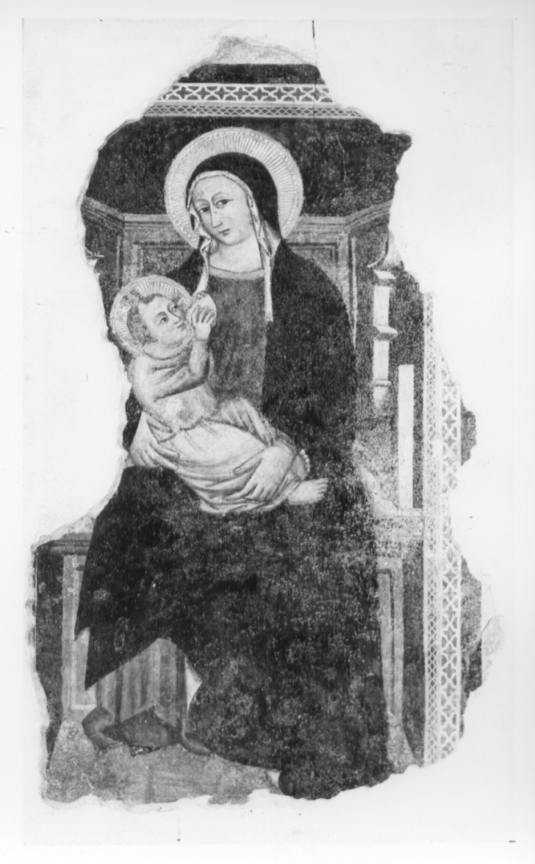 Madonna del Latte, Madonna con Bambino (dipinto, complesso decorativo) di Maestro di Santa Elisabetta (attribuito) (ultimo quarto sec. XIV)