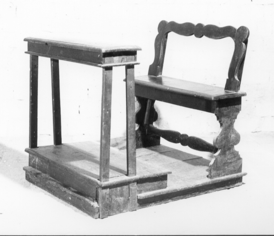 banco da chiesa, opera isolata - bottega Italia centrale (sec. XVIII)