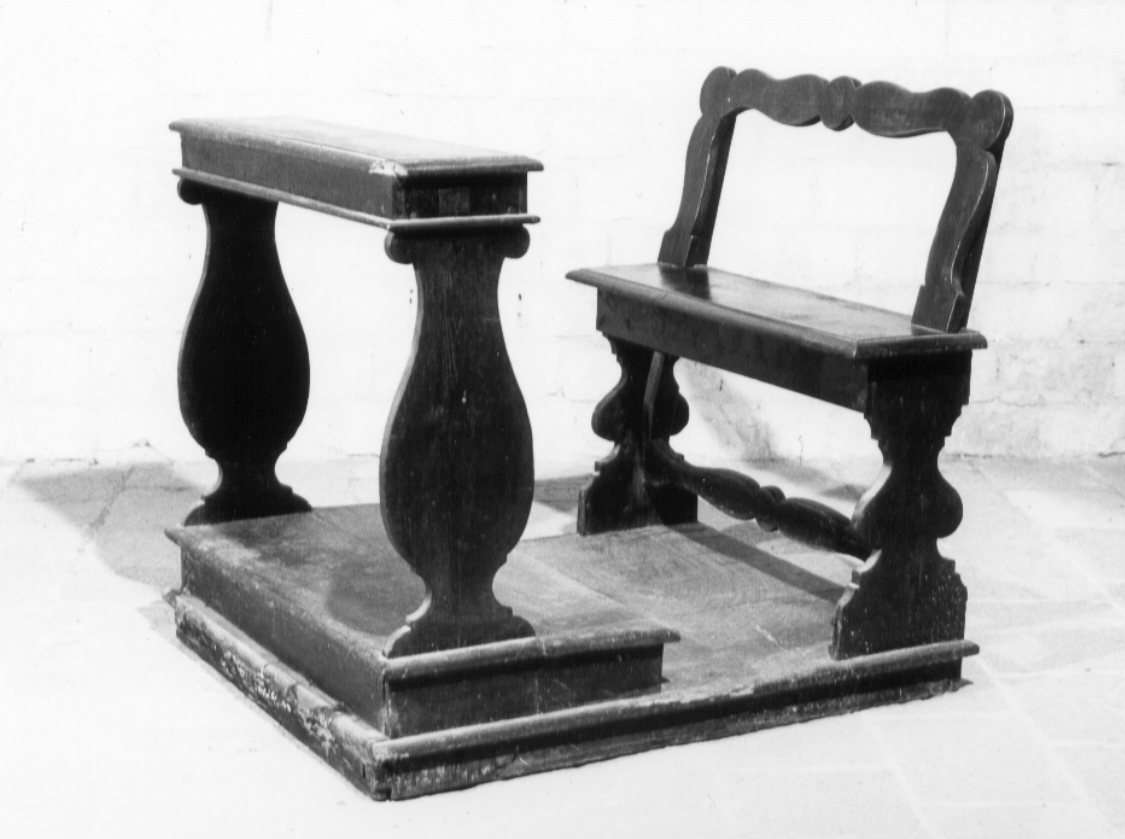 banco da chiesa, opera isolata - bottega Italia centrale (sec. XVIII)