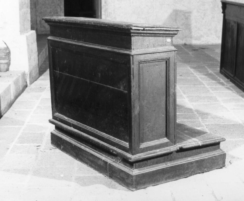 inginocchiatoio, opera isolata - bottega Italia centrale (fine sec. XIX)