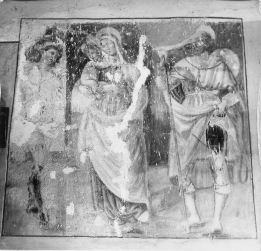 Madonna con Bambino e Santi (dipinto, opera isolata) di Giovanni di Pietro detto Spagna (maniera) (prima metà sec. XVI)