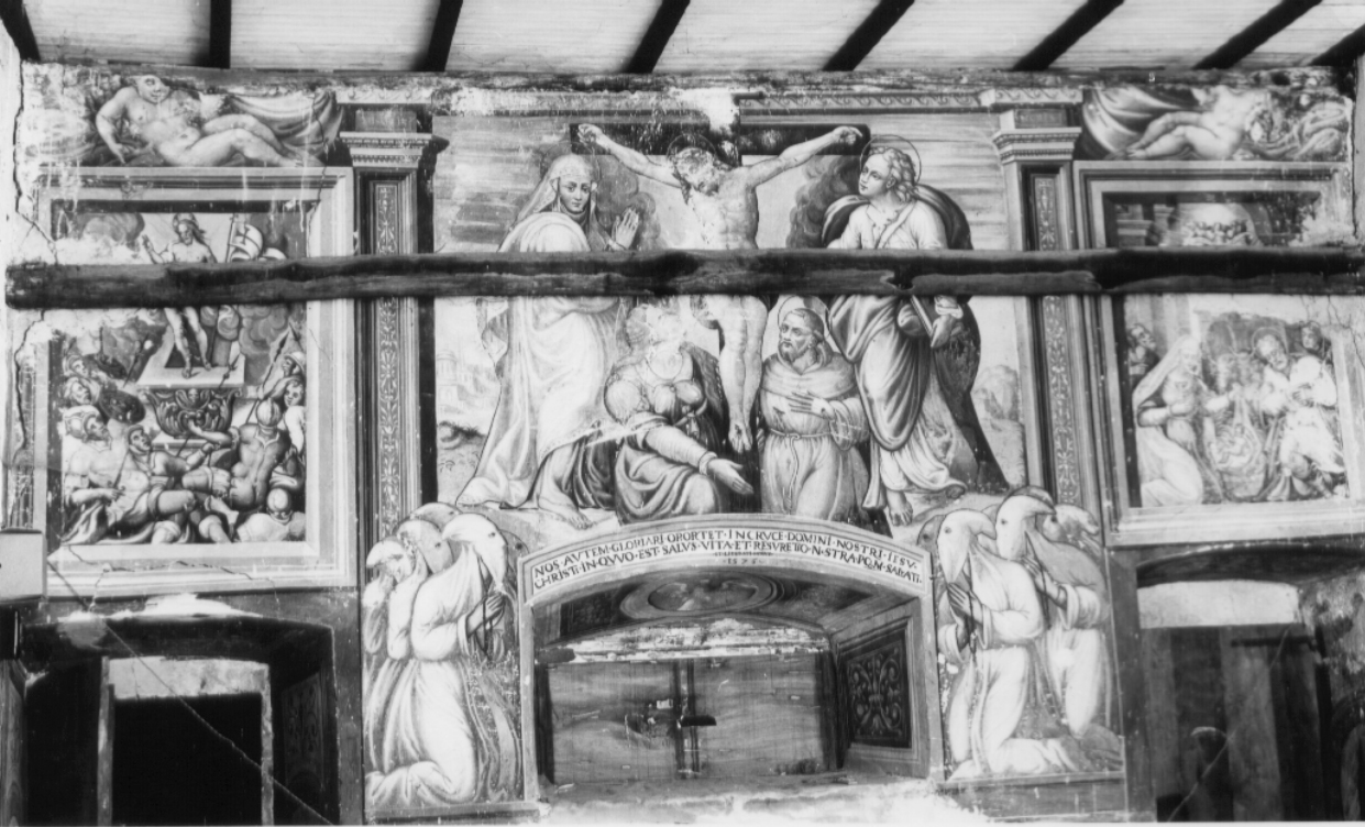 natività di Gesù (dipinto, complesso decorativo) di Angelucci Fabio di Gaspare (attribuito) (sec. XVI)