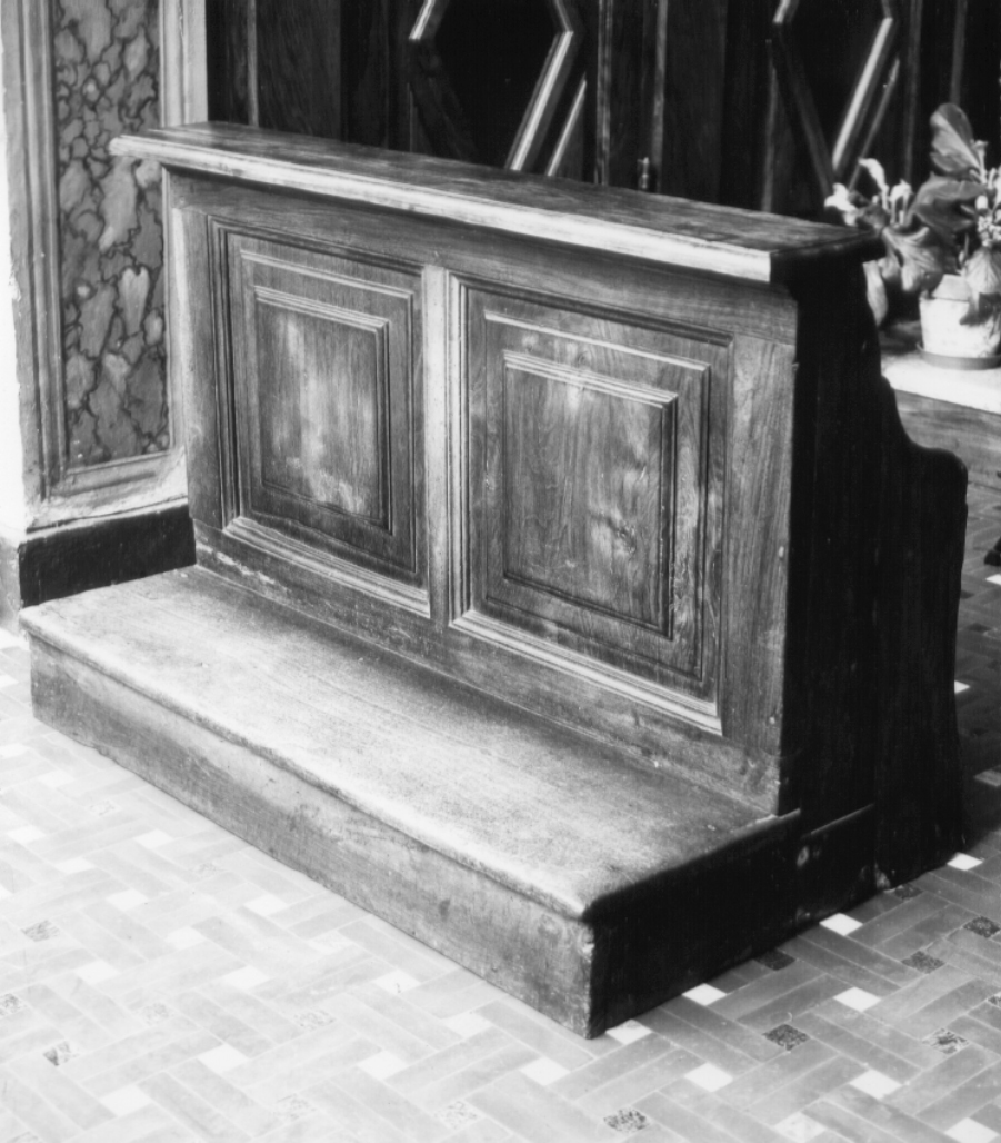 inginocchiatoio da comunione, coppia - bottega umbra (metà sec. XVII)