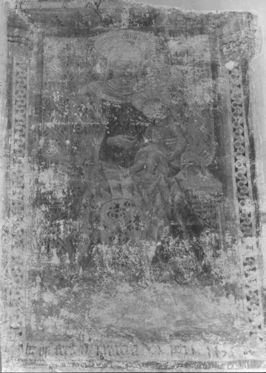 Madonna in trono con Bambino (dipinto, complesso decorativo) - ambito umbro (sec. XV)