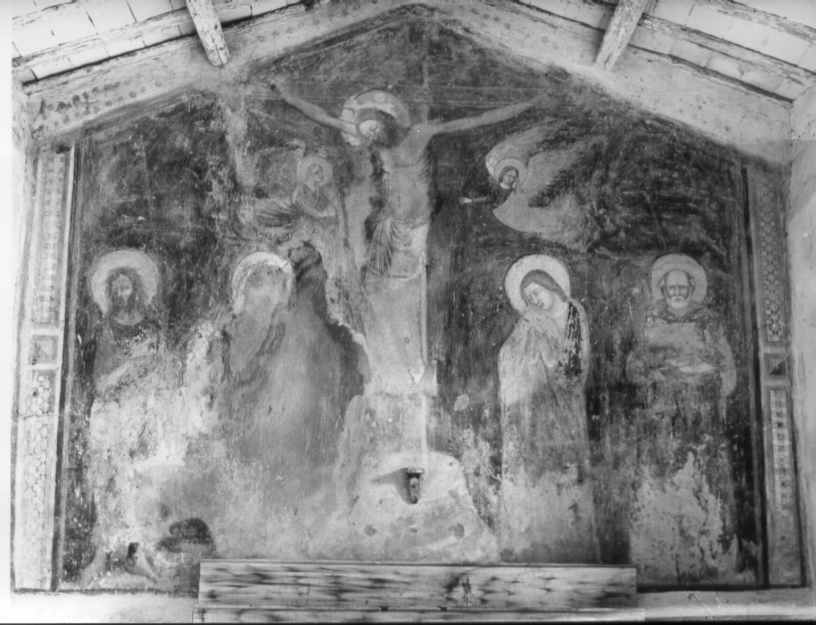 Cristo crocifisso tra Santi (dipinto, opera isolata) - ambito umbro (prima metà sec. XIV)