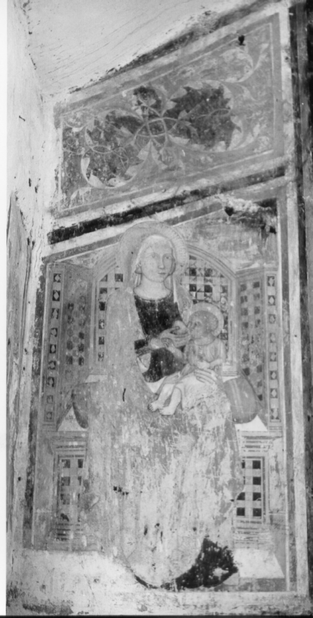 Madonna del Latte (dipinto, complesso decorativo) - ambito umbro (prima metà sec. XIV)