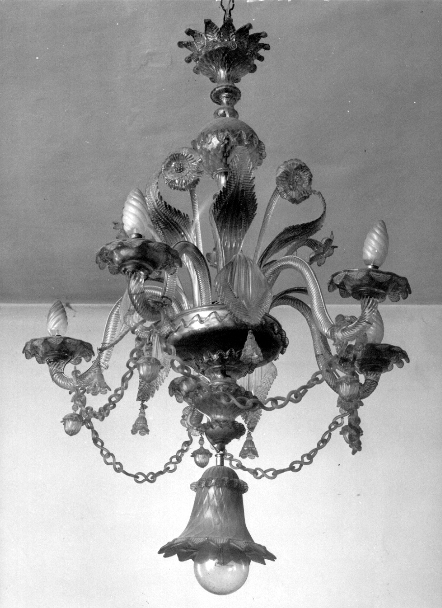 lampadario - a bracci, opera isolata - manifattura muranese (sec. XIX)