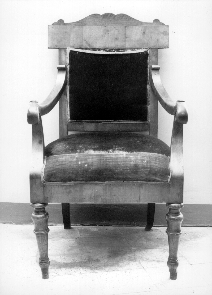 poltrona, opera isolata - bottega Italia centrale (sec. XIX)