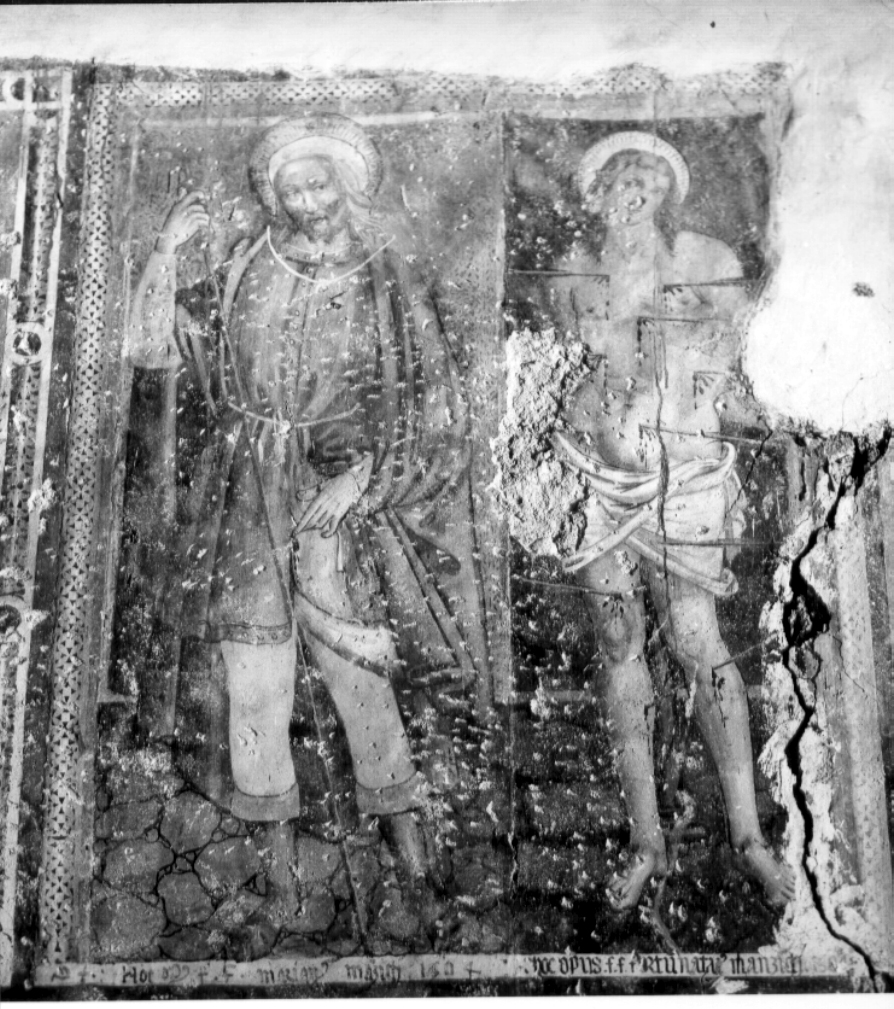 San Sebastiano e San Rocco (dipinto, complesso decorativo) - ambito umbro-laziale (sec. XVI)