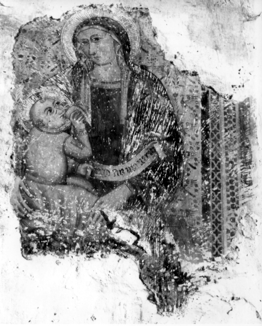 Madonna del Latte (dipinto, complesso decorativo) - ambito umbro-laziale (metà sec. XV)