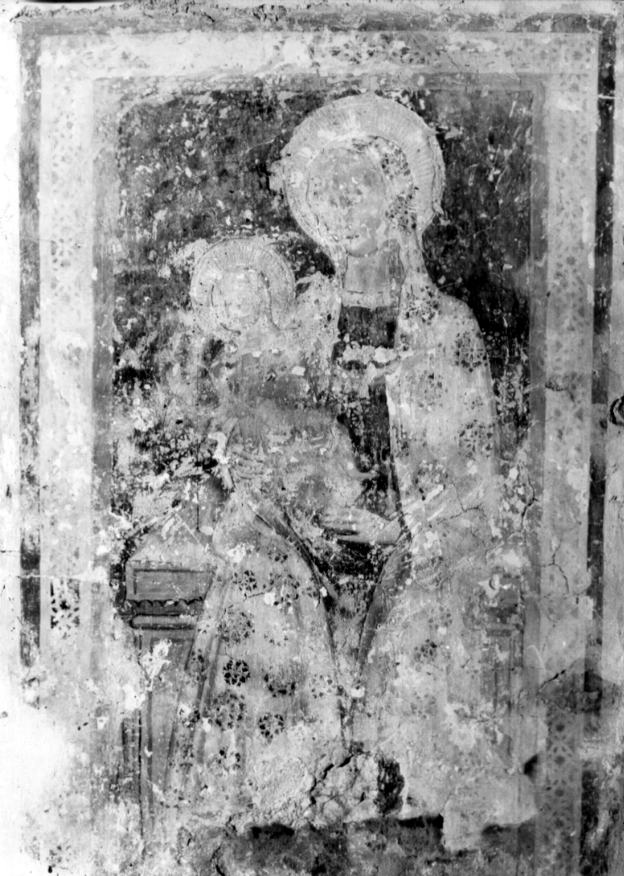 Madonna in trono con Bambino (dipinto, complesso decorativo) - ambito umbro-laziale (seconda metà sec. XV)